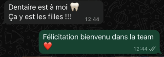 Message d'une élève admise en dentaire